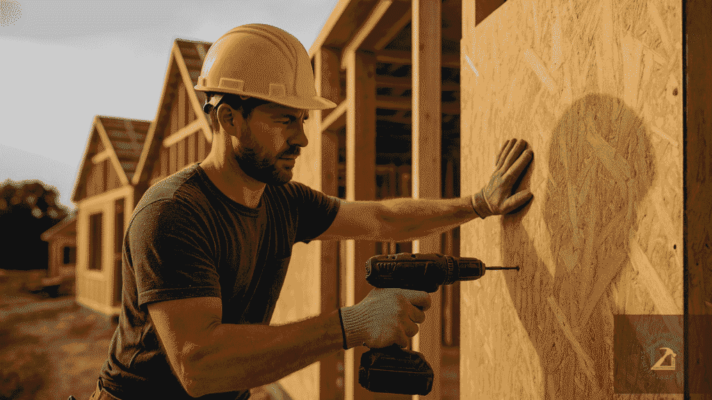 Instalación de planchas OSB para estructuras y revestimientos.