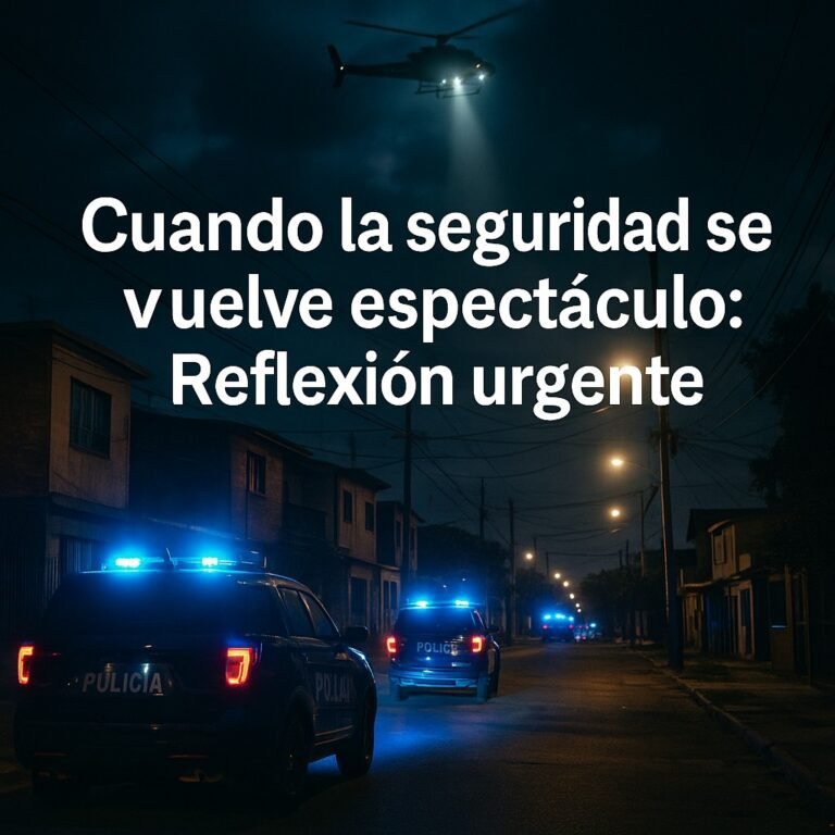 Cuando la seguridad se vuelve espectáculo: Reflexión urgente